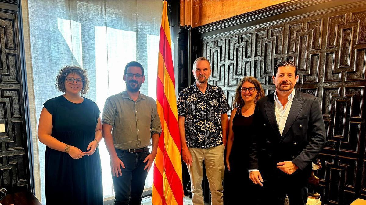 Una imatge de la trobada d'aquest dimarts a l'Ajuntament de Girona.