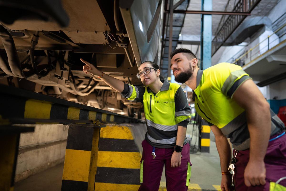 Visita a los talleres de Renfe en Sant Andreu Comtal