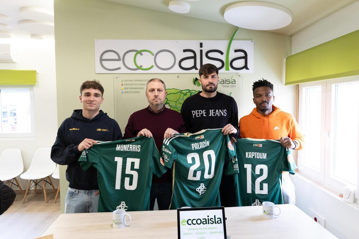 Monerris, Bordallo, Pau Palacín y Kaptoum, este jueves en Cáceres.