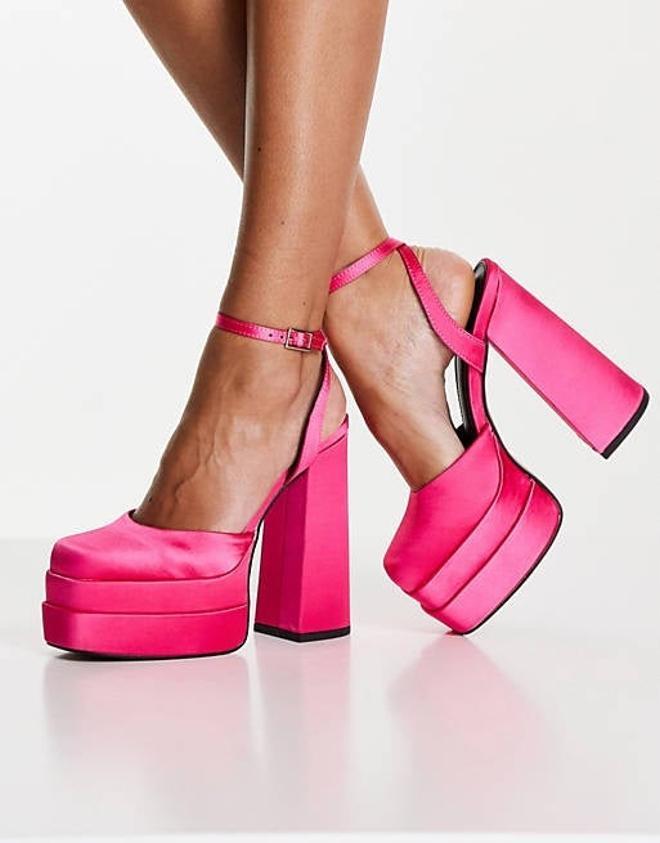 Zapatos rosas con plataforma en Asos