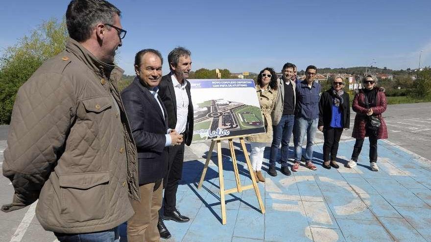 Crespo contó con el aval de Hornillos en la presentación de su proyecto de atletismo. // Bernabé/Javier Lalín