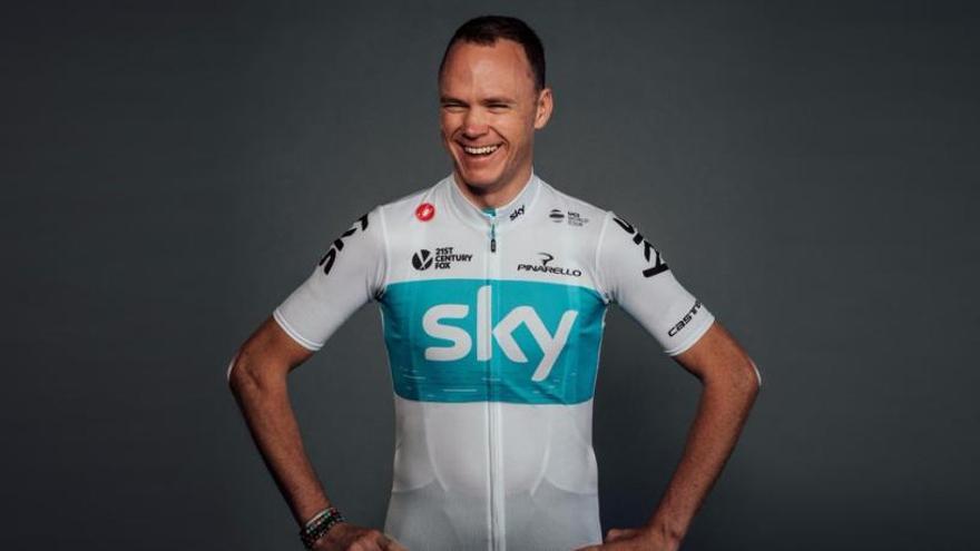 Froome, amb la seva nova equipació.