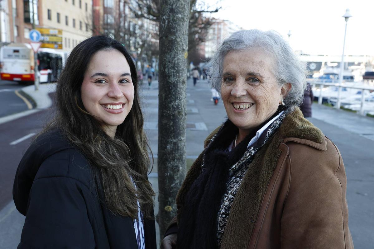 Adhis Molinas, a la izquierda, y Charo Falcón, en Rodríguez San Pedro.