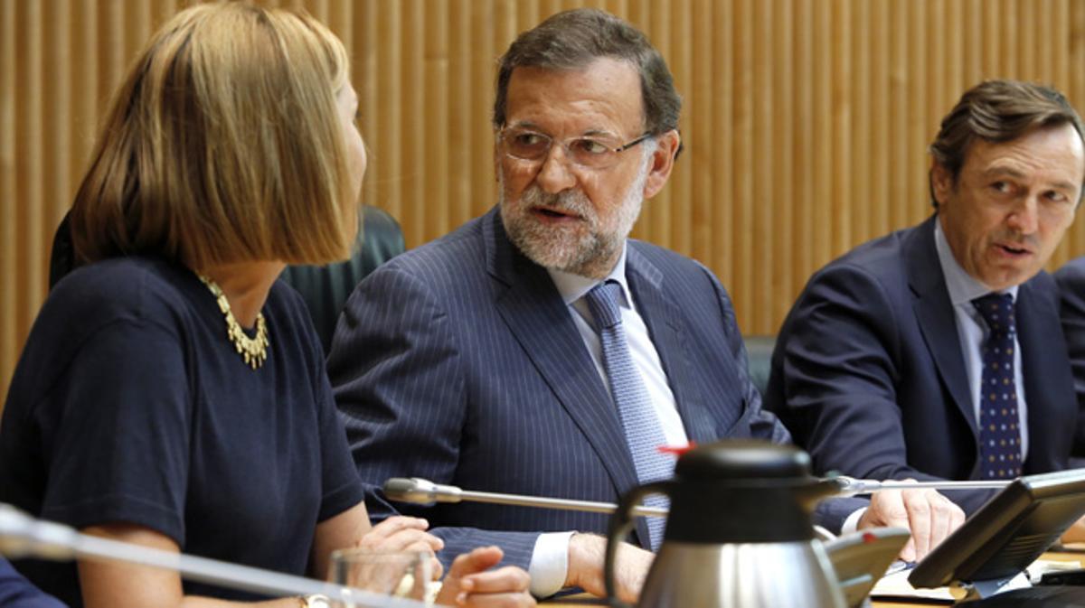 Mariano Rajoy i Pedro Sánchez es reuneixen amb els seus grups parlamentaris per parlar del 27-S.