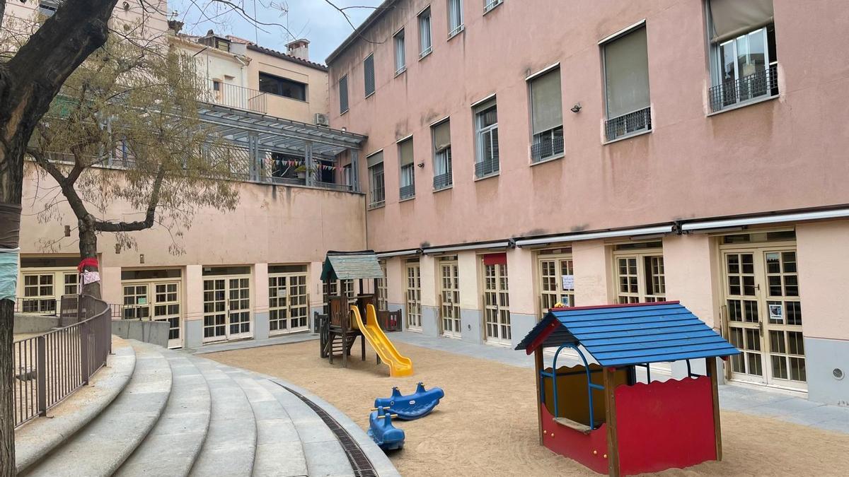 Imagen del patio de la guardería 'Les Figueretes' de Mataró