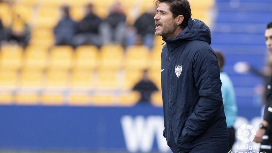 Víctor, durante el partido frente al Alcorcón