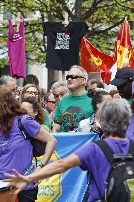 Manifestación "Pasacalles por la digindad" en Gijón