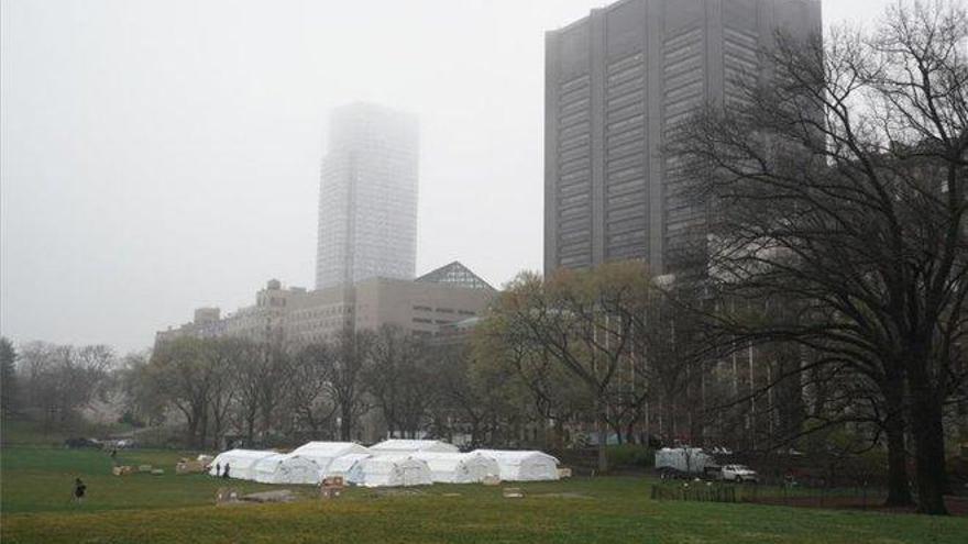 Preparan un hospital para enfermos de coronavirus en Central Park