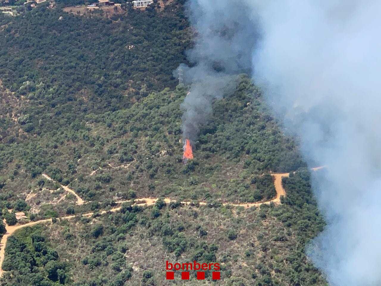 Incendi forestal a Castell d'Aro