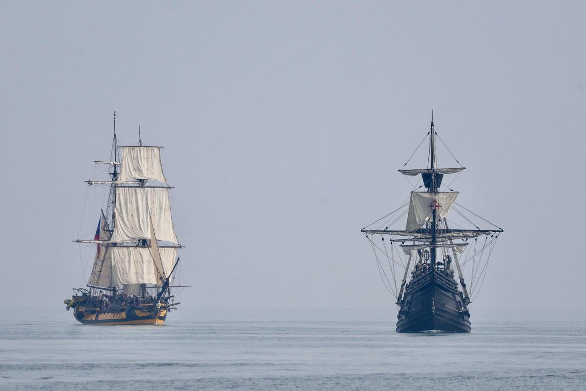 Así ha sido la llegada de los barcos de Escala a Castelló al Grau