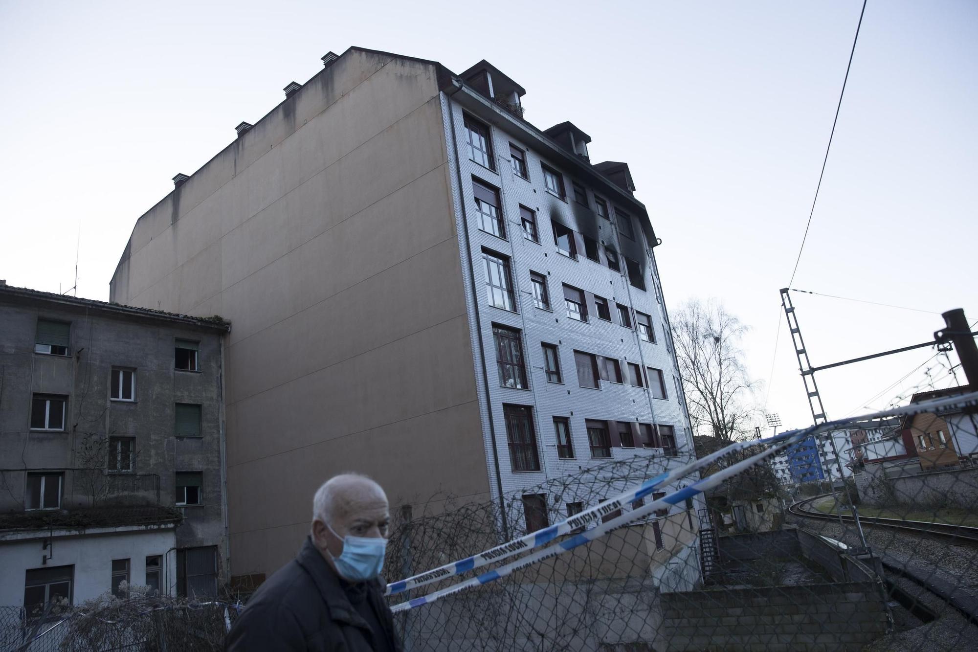 Muere una mujer en el segundo incendio en cinco días en su vivienda de Langreo