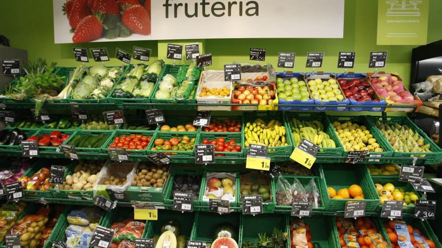 Frutería de un supermercado.