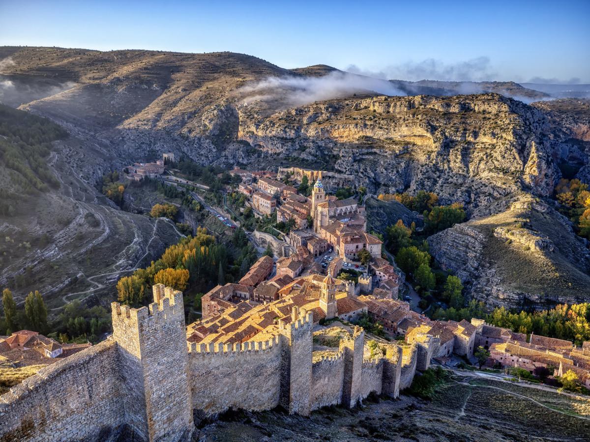 Vista aérea desde la Muralla de Albarracín