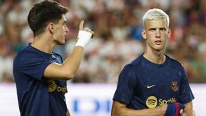 Pau Víctor i Dani Olmo, aquesta temporada amb el Barça. | MARISCAL / EFE