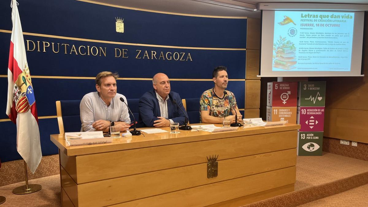 Presentación en la Diputación Provincial de Zaragoza del Festival 'Letras que dan vida' en las Cinco Villas