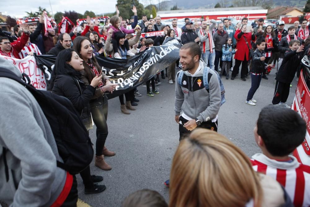 Recibimiento al Sporting en Mareo