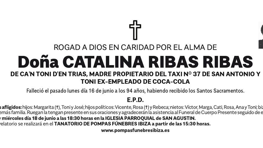Esquela Catalina Ribas Ribas