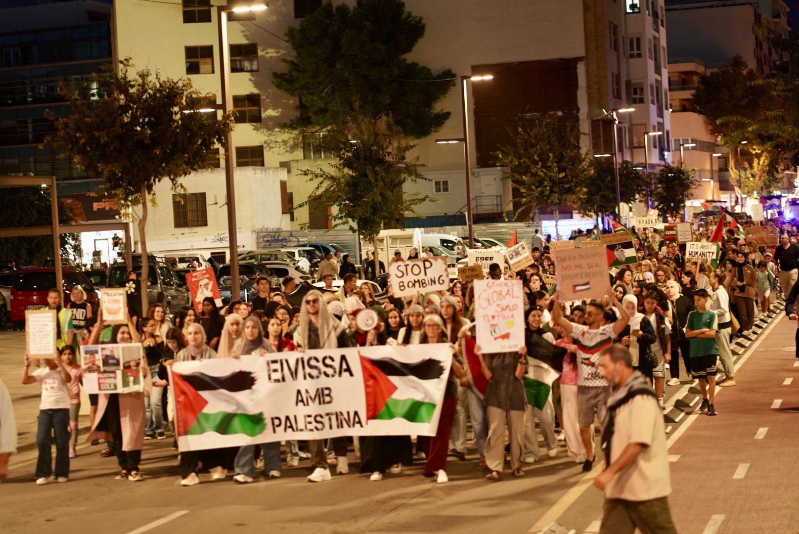 Manifestación en Ibiza en solidaridad con el pueblo palestino