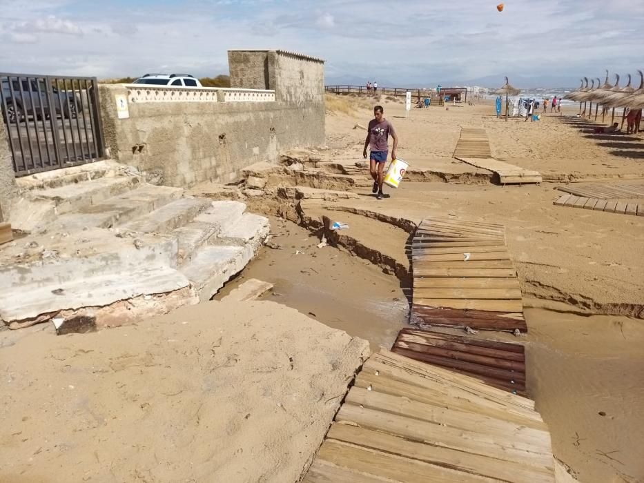 Los efectos de la lluvia en Elche y Santa Pola