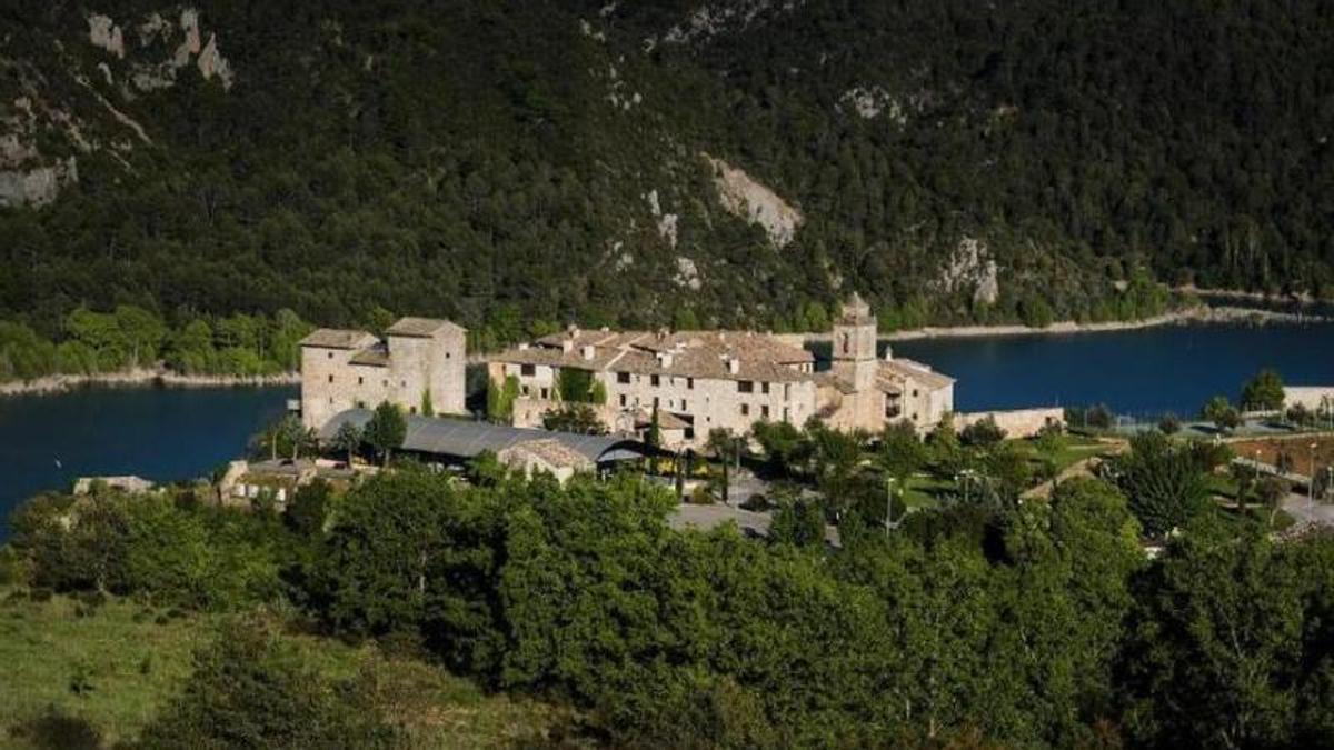 Panorámica de la villa de Abizanda, en la comarca del Sobrarbe