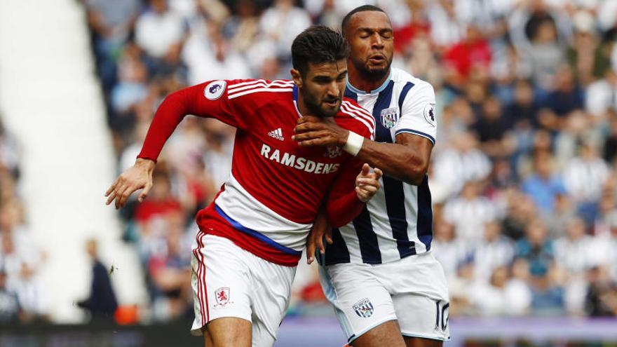 Barragán durante su etapa en el Middlesbrough.