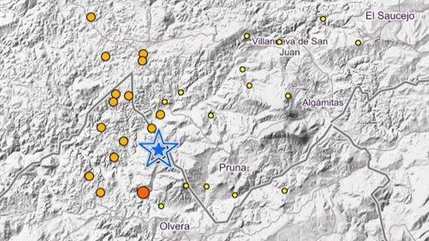 Intensa actividad sísmica, este viernes en la zona de la sierra de Cádiz.