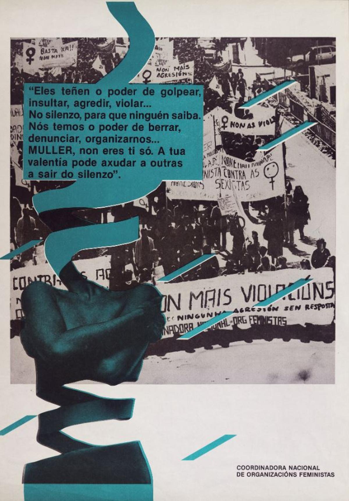 Cartel dos 80 da coordinadora viguesa.