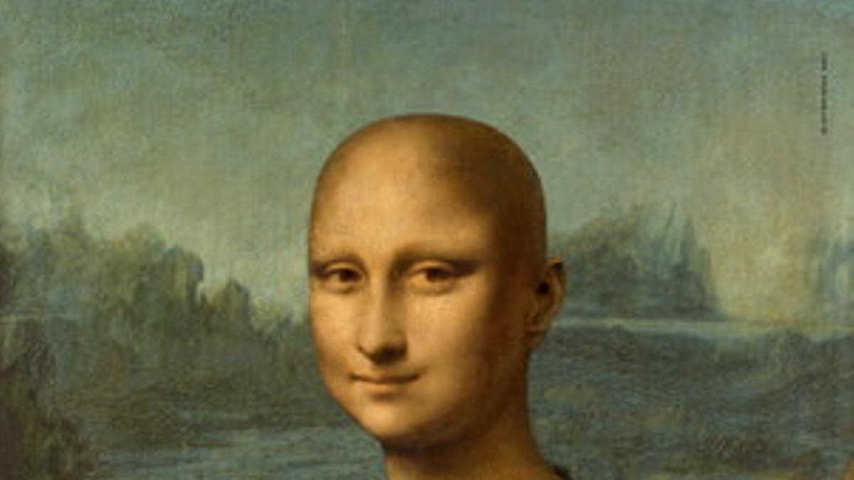 Una Mona Lisa calva concienciará a Italia sobre el cáncer