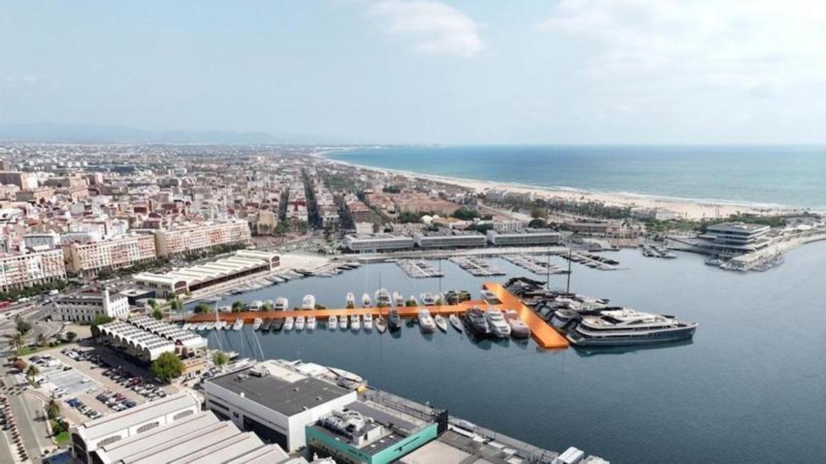 Instalaciones de la Marina de València.