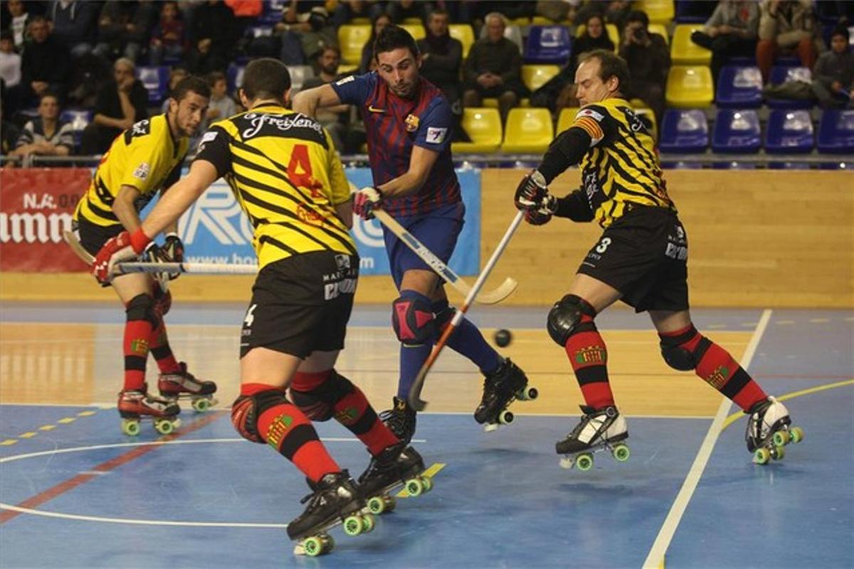 El Noia, en un partido ante el Barça