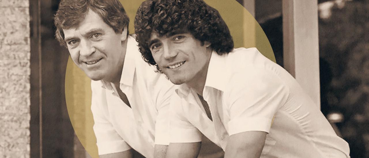 Lawrie McMenemy y Kevin Keegan, tras su fichaje