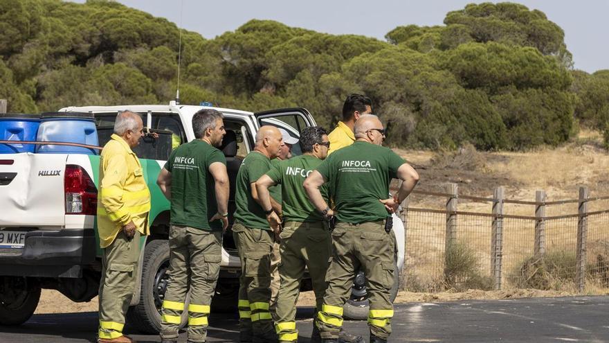Cinco días de lucha contra un fuego "intencionado" y 400 hectáreas afectadas en el corazón de Doñana: el primer gran incendio del año en Andalucía se acerca a su fin