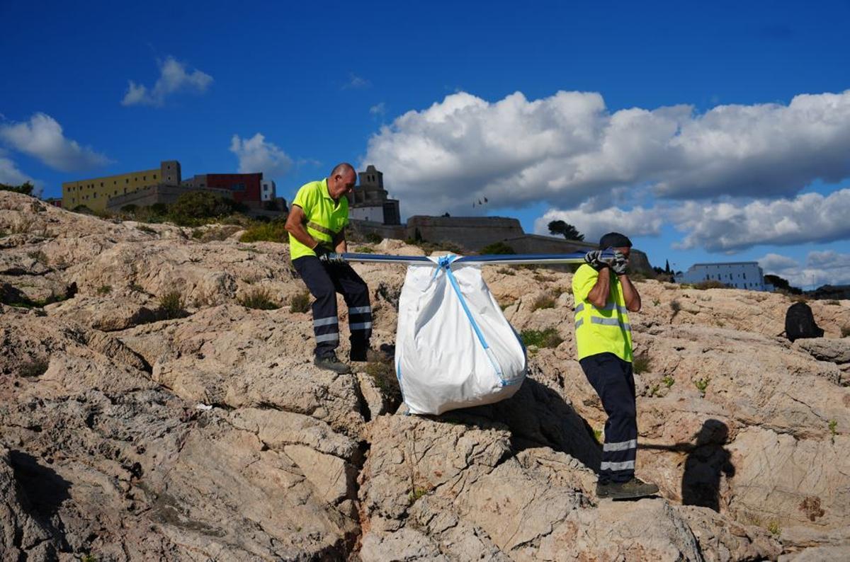 Retirada de los sacos