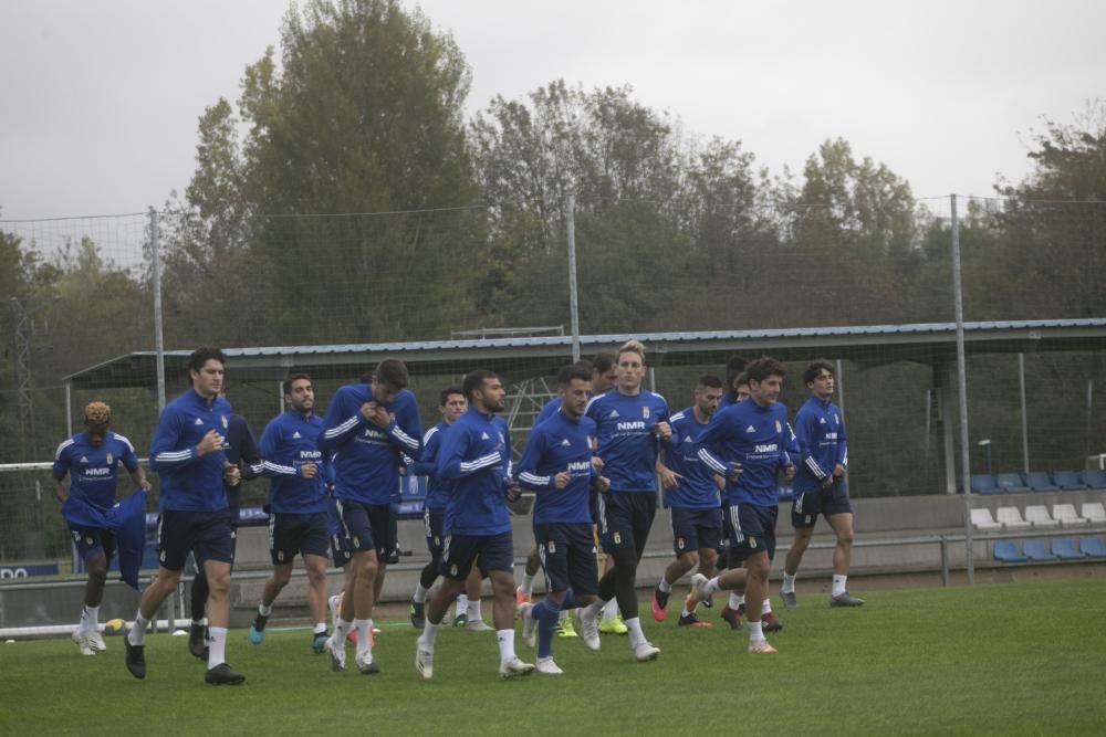 Entrenamiento del Oviedo en El Requexón