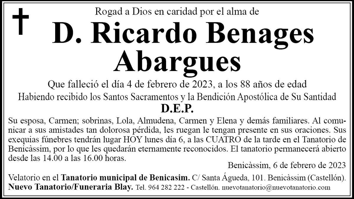 D. Ricardo Benages Abargues