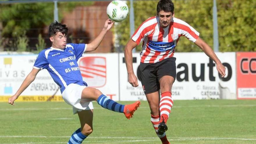 David Castro fue el autor del primer gol del Céltiga en su regreso a la Tercera División. // Noé Parga