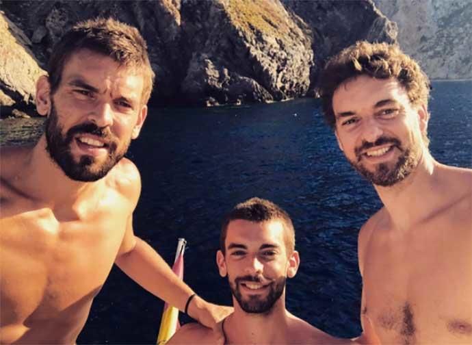 Los hermanos Gasol, en Ibiza.