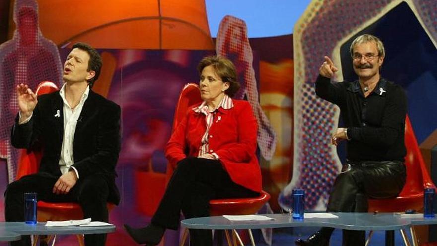 Mariñas, a la derecha, durante su participación en «Tómbola».