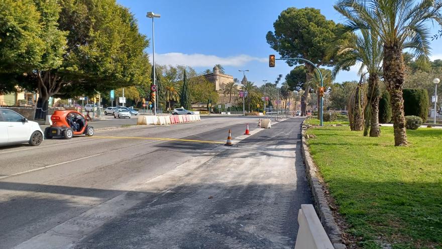 Este es el nuevo cambio de circulación en el Paseo Marítimo de Palma vigente desde el lunes