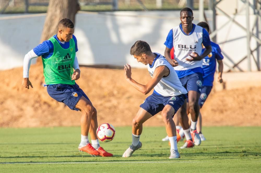 Afición en el entrenamiento del Valencia CF