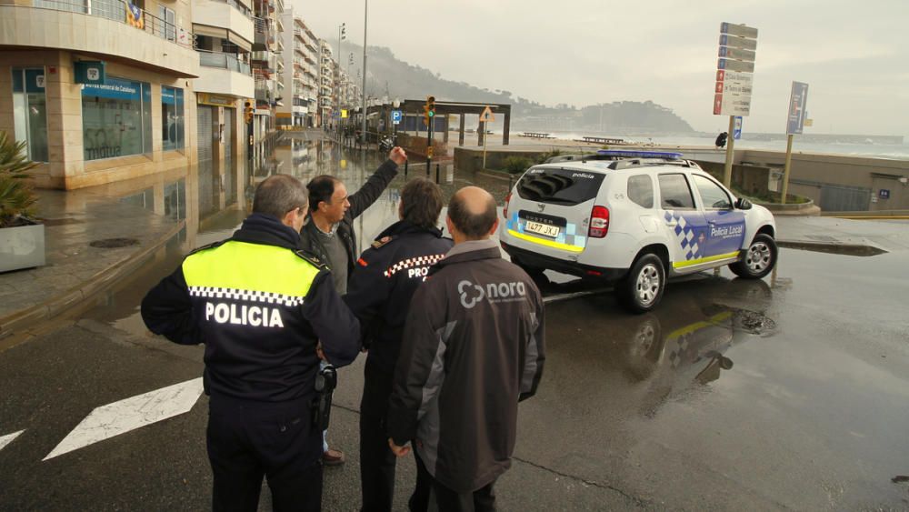 Temporal de llevant a Blanes