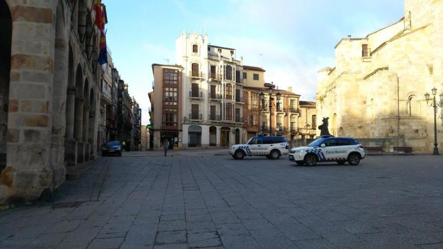 Plaza Mayor de Zamora, esta mañana.