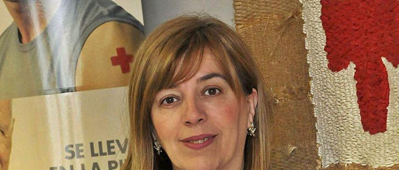 Silvia Martínez López, en la sede local de Cruz Roja.