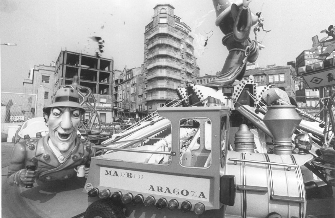 Atracciones de las fiestas de O Berbés en 1990