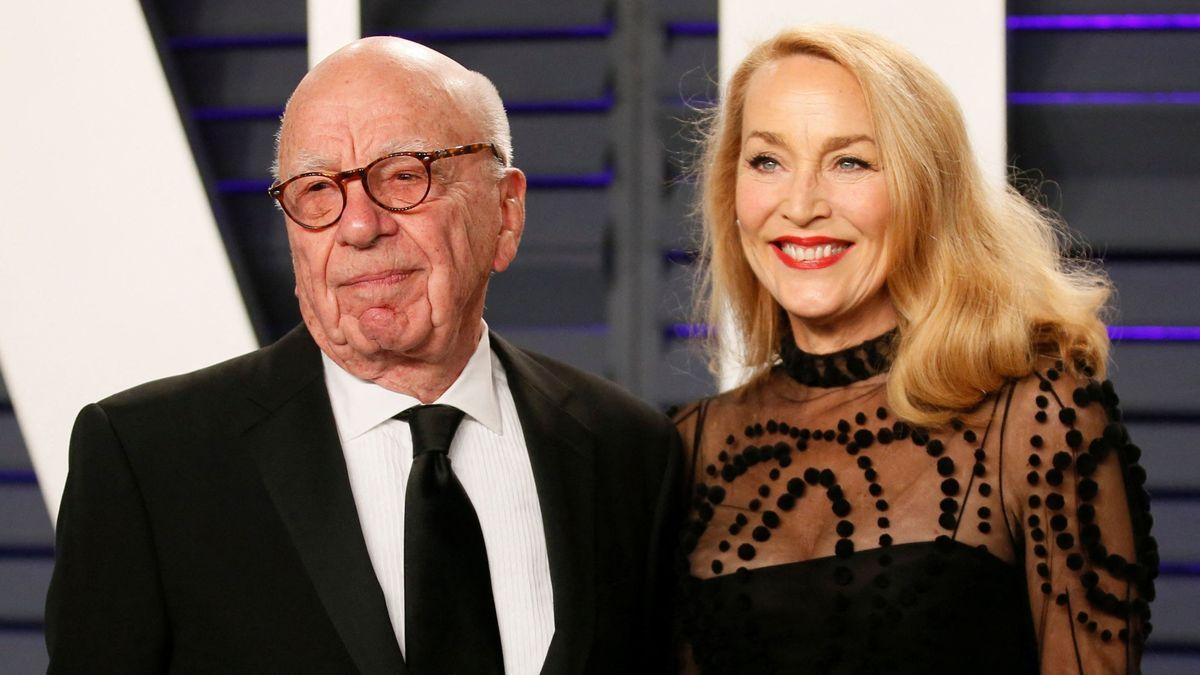 Rupert Murdoch y Jerry Hall.