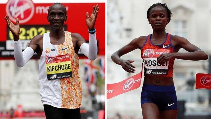 Kipchogue y Kosgei arrasan en el maratón de Londres