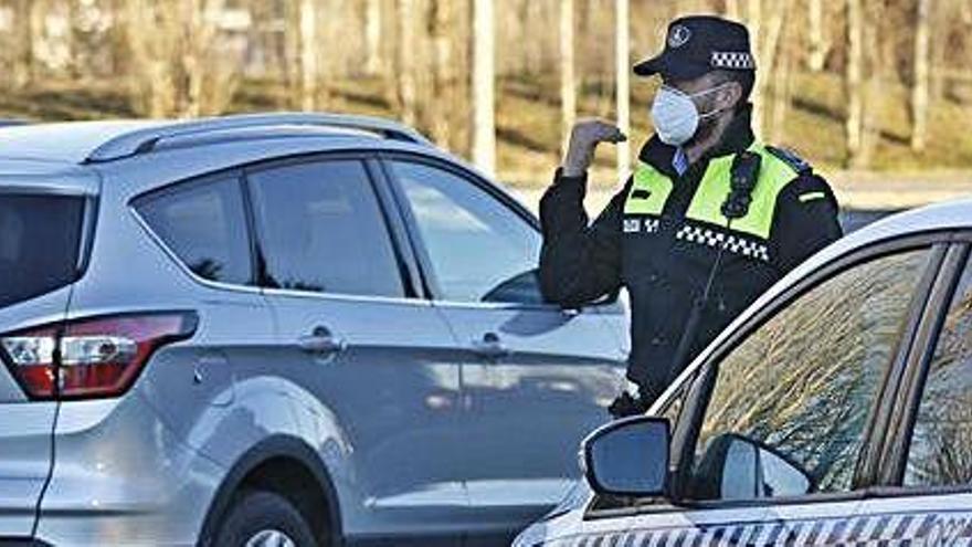 Un control de la policia de Girona