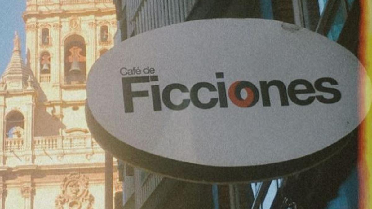 Cartel de 'Café de Ficciones', en traspaso.