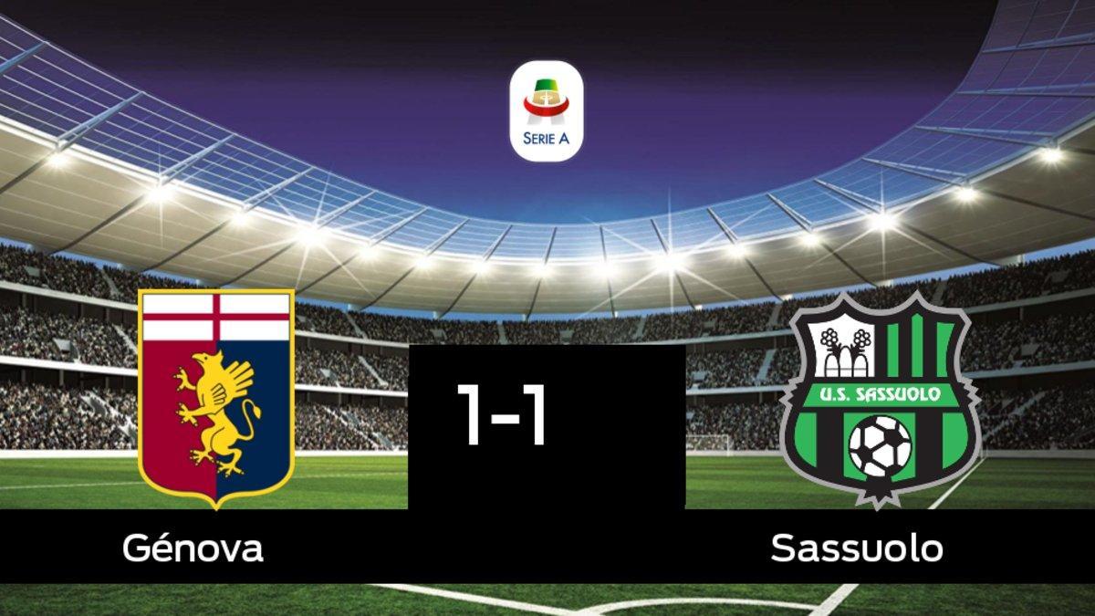 Empate, 1-1, entre el Génova y el Sassuolo