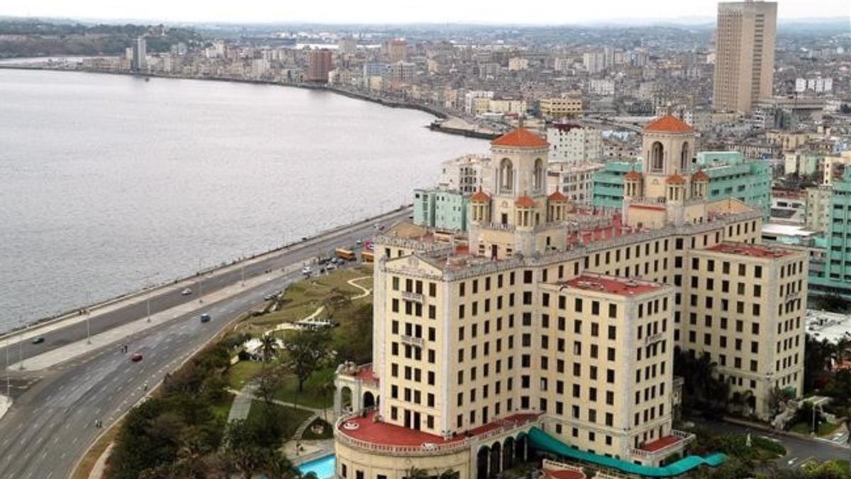 Vista aerea del Hotel Nacional de Cuba, en La Habana